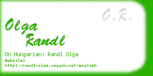 olga randl business card